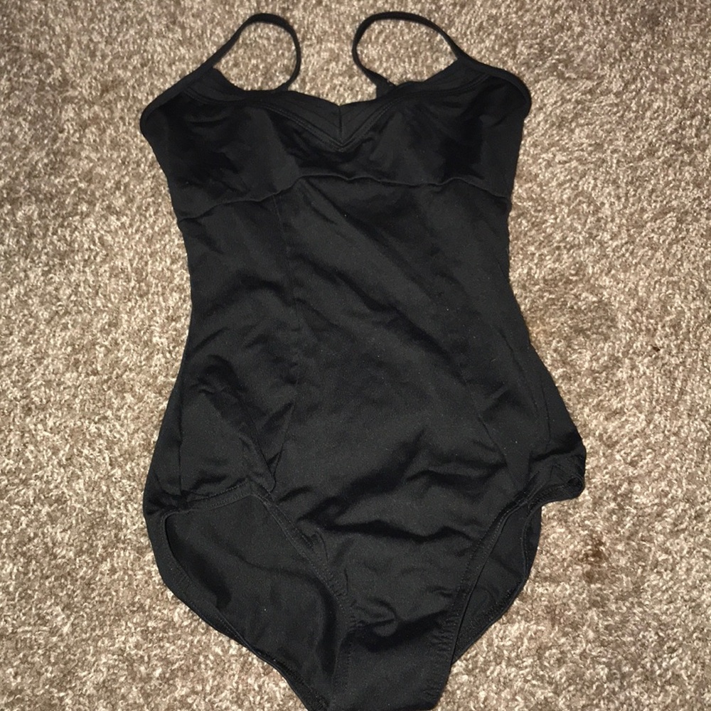 bloch black camisole leotard